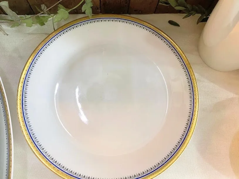 PLATO ENTRADA / POSTRE VERBANO  AZUL Y ORO 20 CM