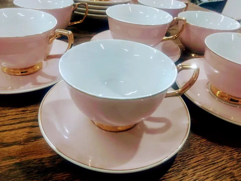 TAZA DE TÉ  -  ROSA PASTEL 