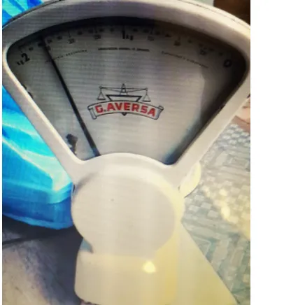 BALANZA DE ALMACEN . Diam 24 cm, Largo 38cm , Alto 48cm.