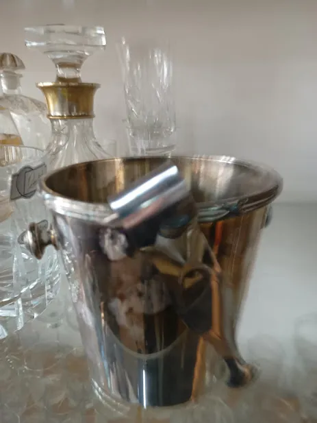 HIELERA METAL PLATEADO ATENEA - BOCA 12 ALT 11 CM