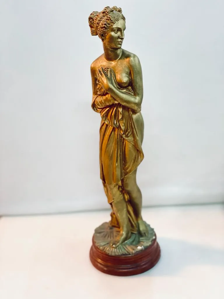 FIGURA AFRODITA ORO Alt .40 cm , base 12 cm