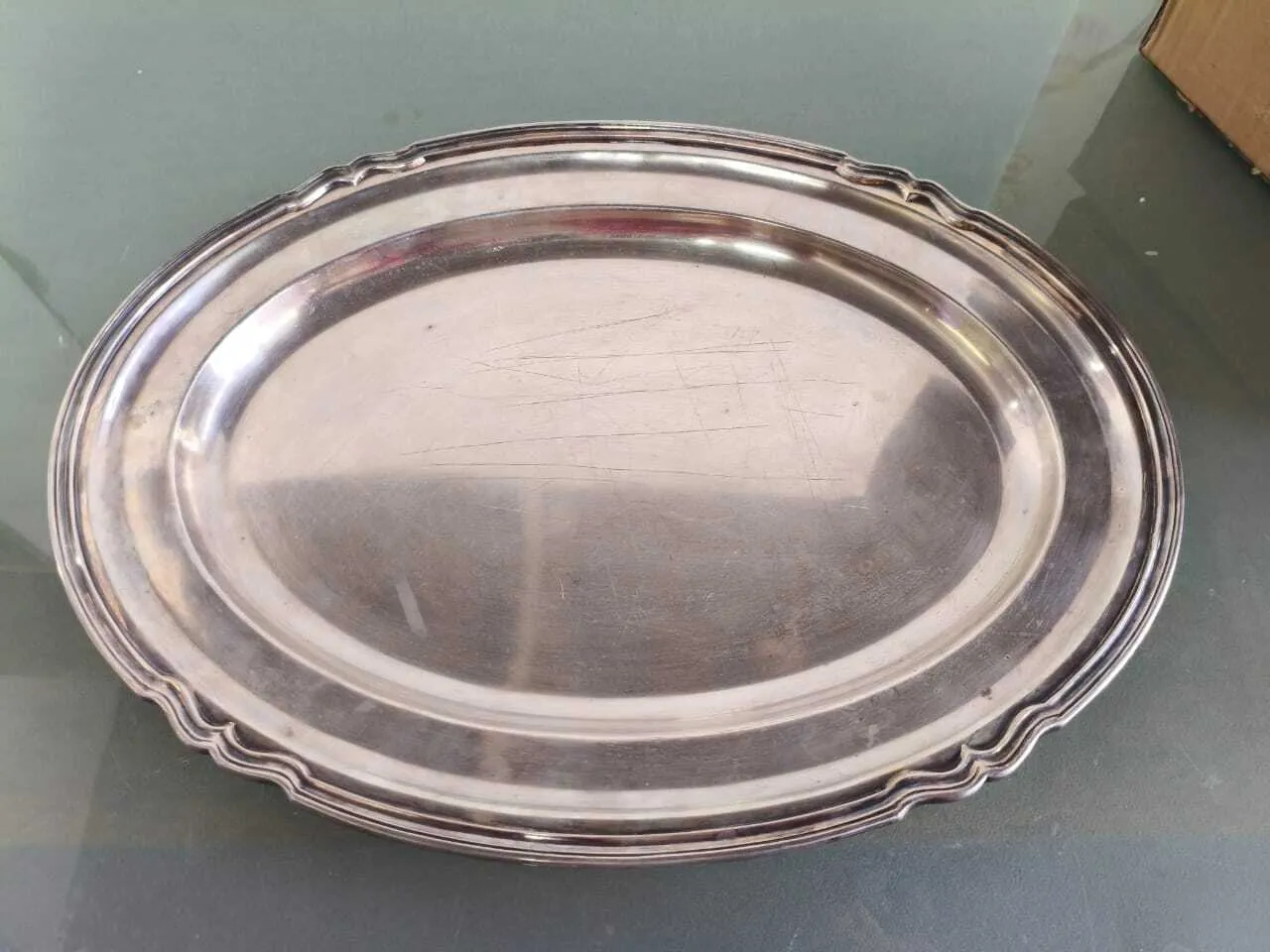 BANDEJA PLATA ANTIQUE OVAL "BPAO41" Med: 41 X 31 CM