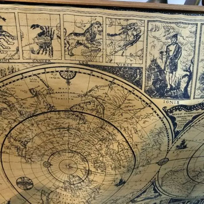 MAPAMUNDI ANTIGUO  TELA 1.20 x 0.75