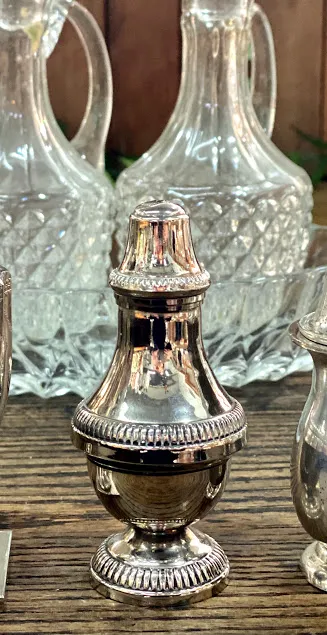 SALERO DE PLATA  ANTIQUE "ALVEAR"  SPA01"ALT. 10 cm