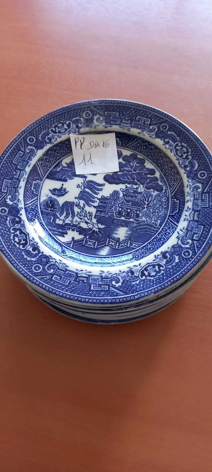 PLATO  ENTRADA / POSTRE OLD BLUE  WILLOW-16 CM 