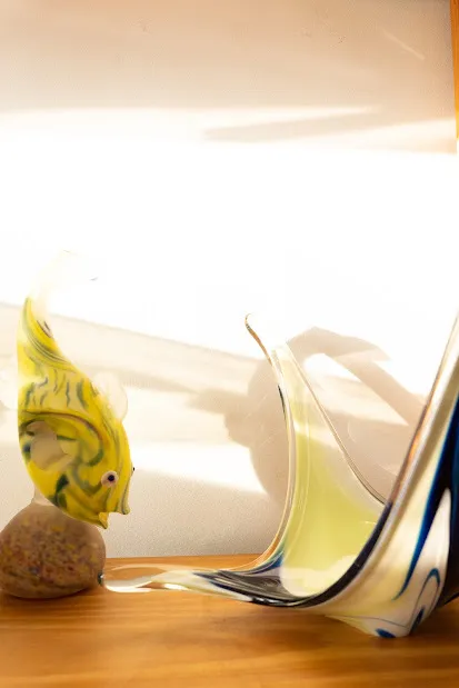 PEZ DE MURANO AMARILLO Y VERDE