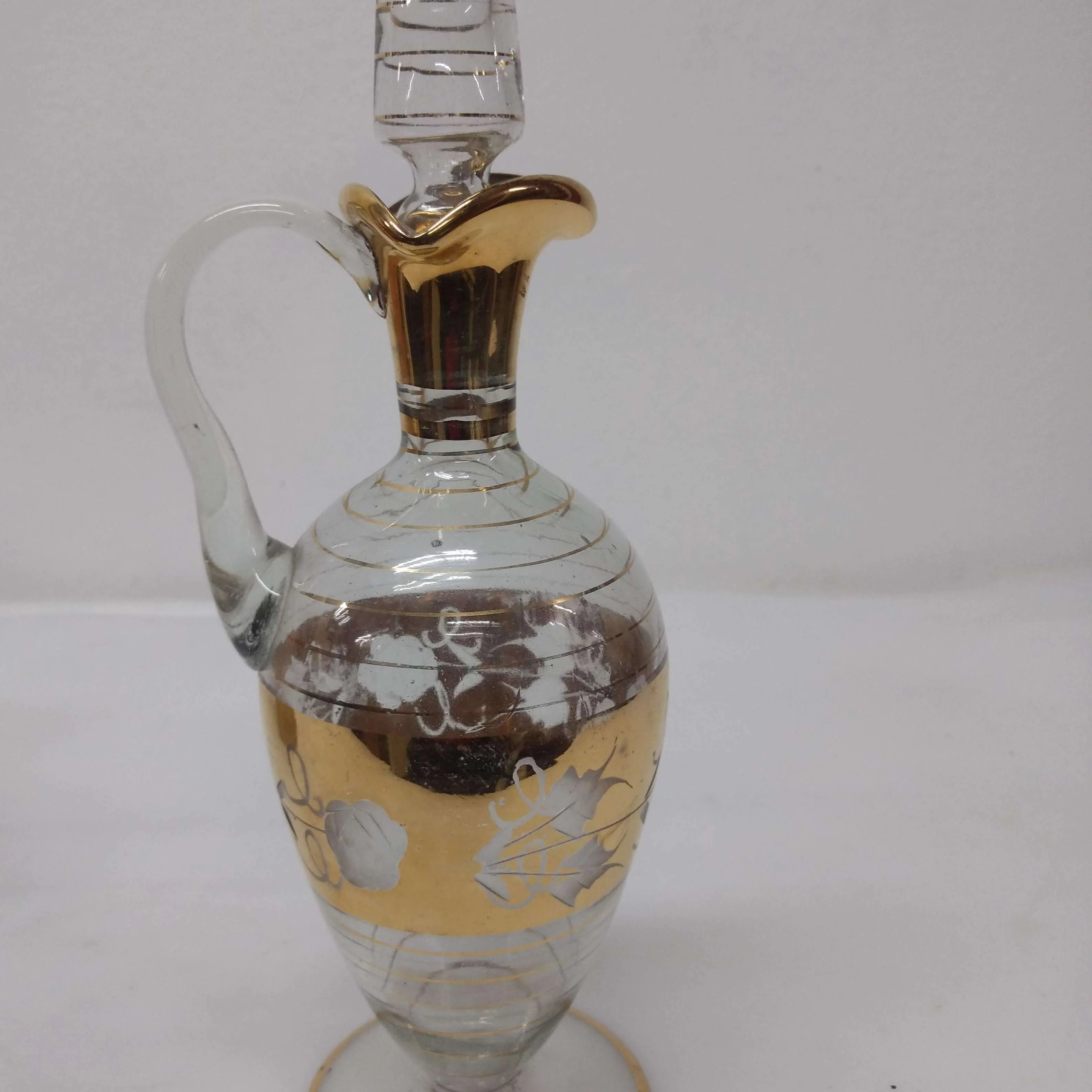 BOTELLON CRISTAL CON ORO -LICORERA- "BL03"