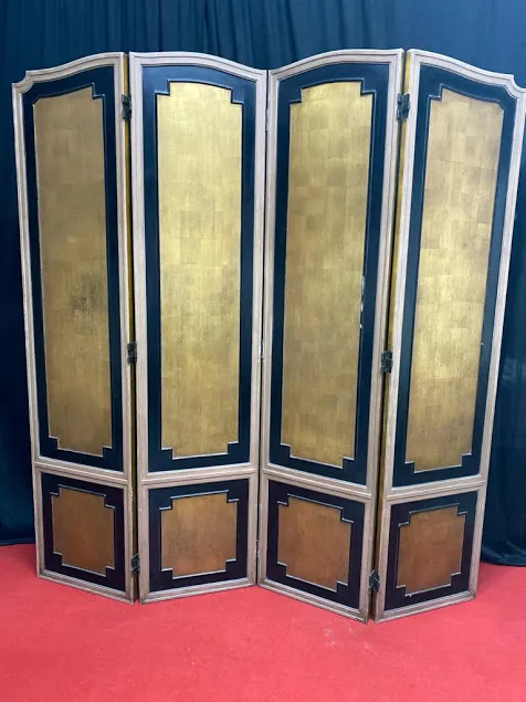 BIOMBO MADERA ANTIQUE REVERSIBLE . 1.60 X 1.65 (4 HOJAS 0.40 mt) 