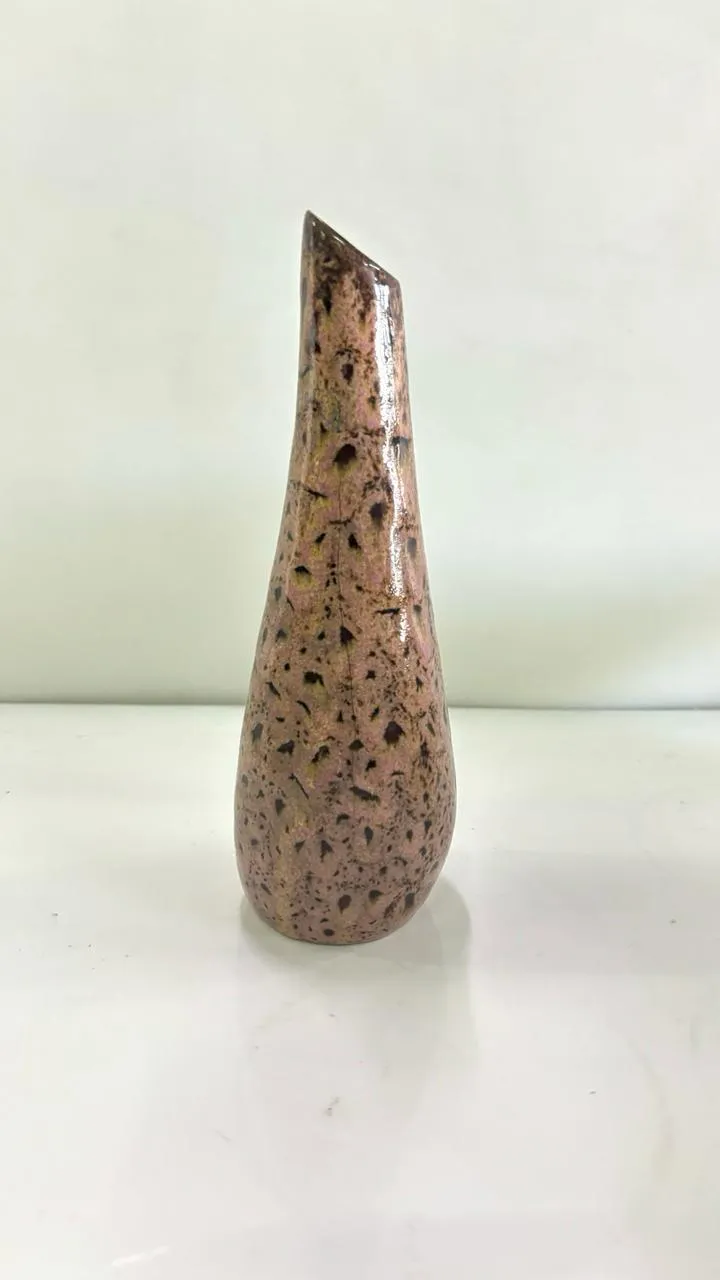 VIOLETERO FLORERO DE CERÁMICA CON TEXTURA 27 CM