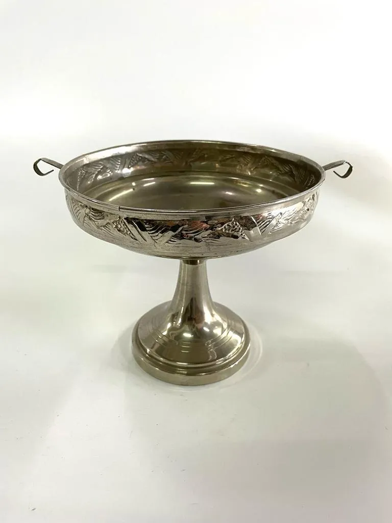 COPON CENTRO PLATA ANTIQUE CON PIE "CPA19"     19 X 17 CM 