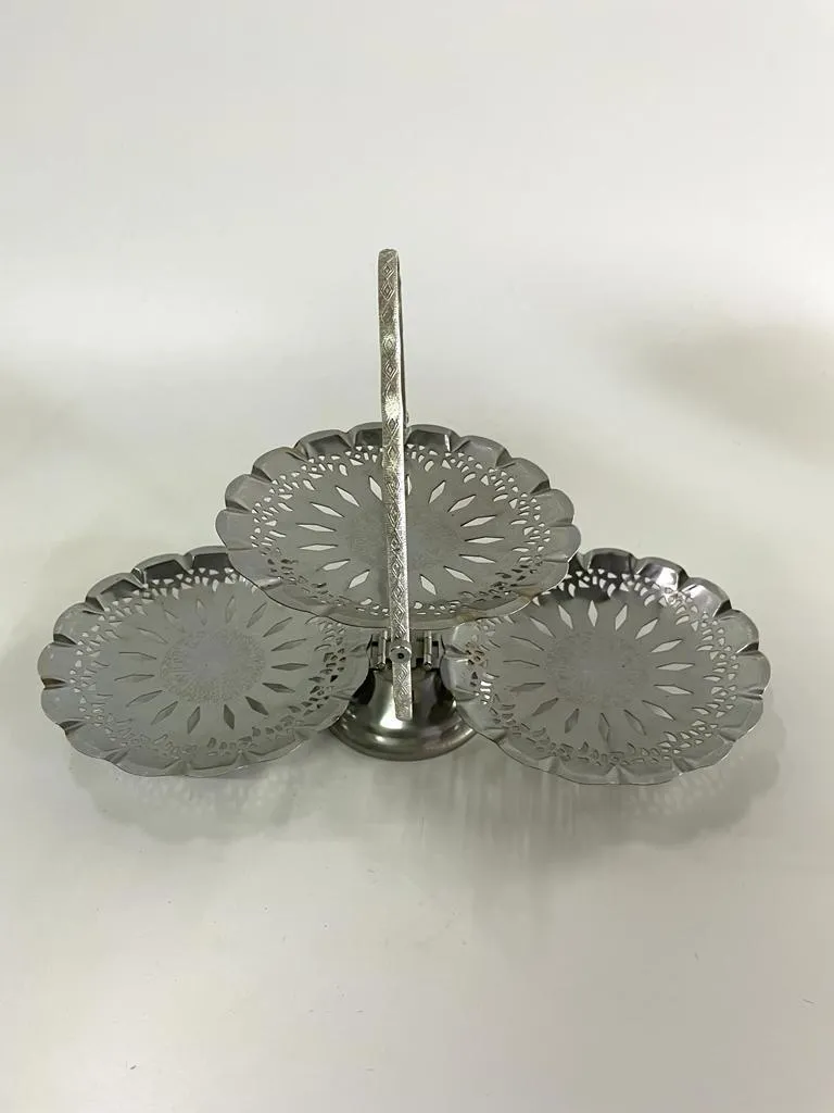 TIROLESA PLATIL CALADO RETRACTIL 3 PLATOS  "TPCR" 18 CM X 26 ALT.