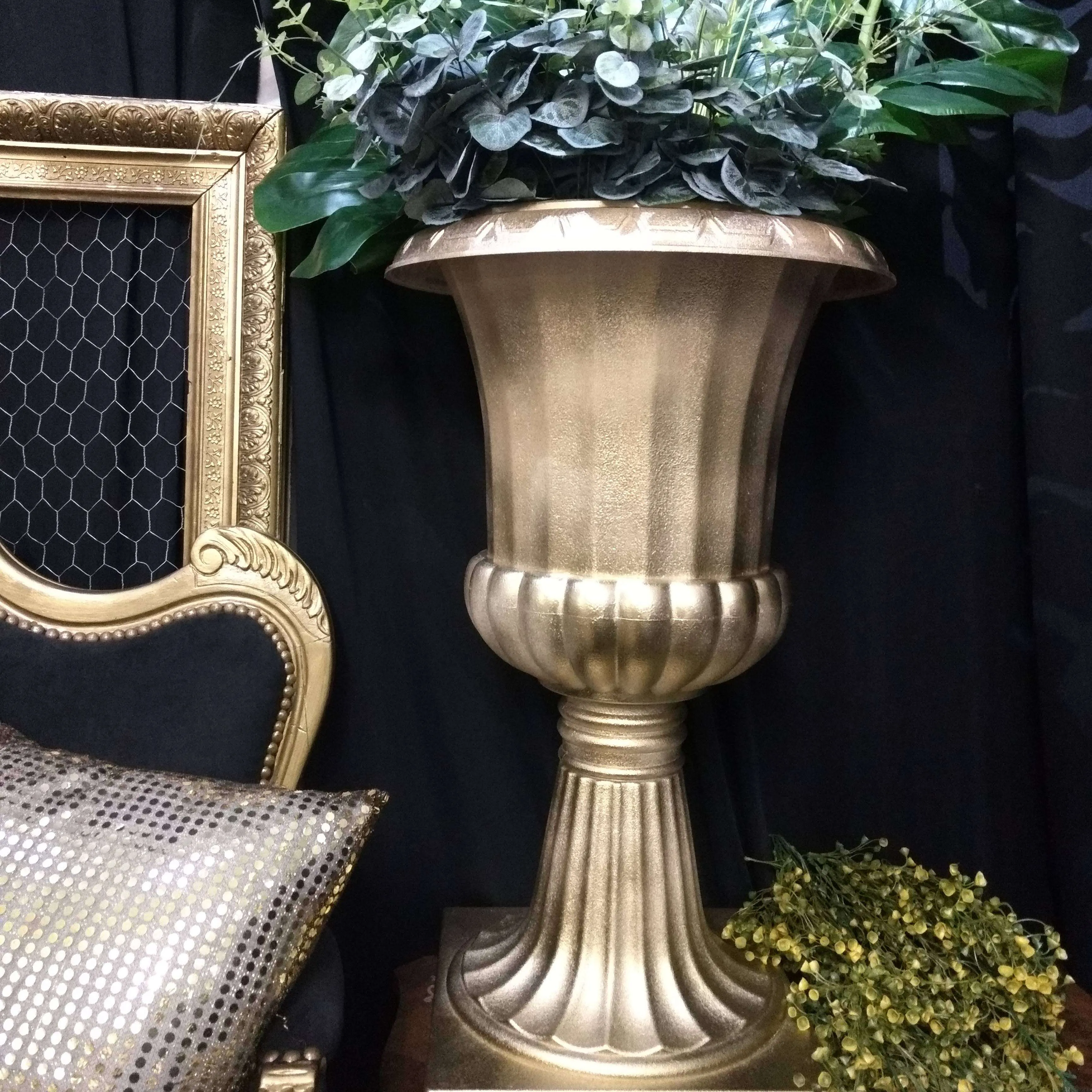 GRAN COPON  ORO XL "RODAS" Diam. 35 cm Base 30 x 30 cm  alt 65 cm