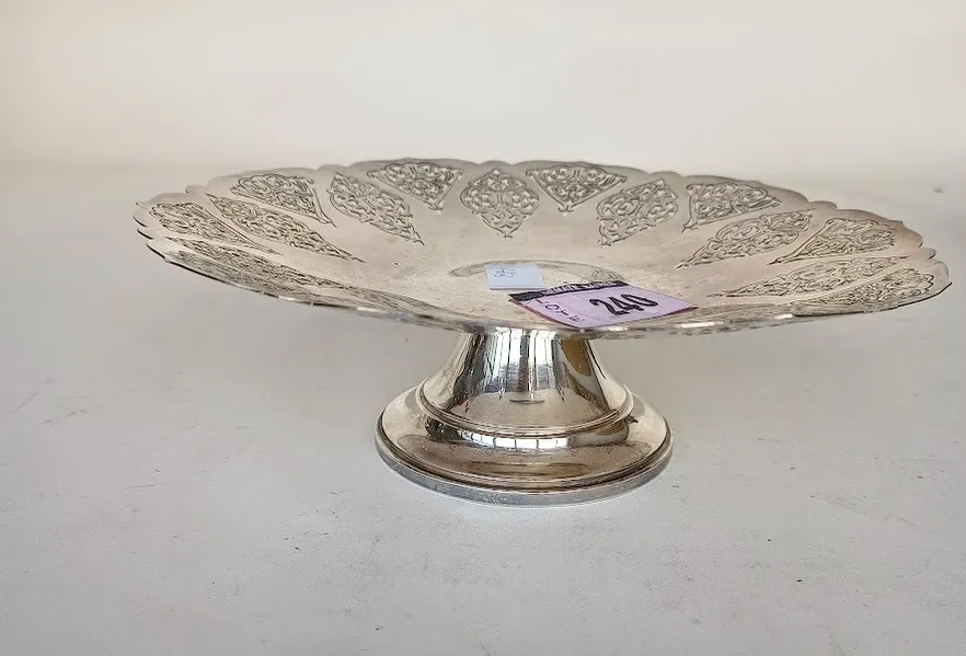 CENTRO PLATA ANTIQUE CALADO " CPA240"  26 X 9 CM ALT