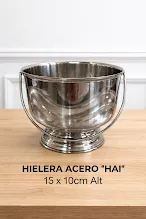 HIELERA DE ACERO INOXIDABLE CON ASA "HAI" : Dima 13 cm , Alto 10 cm 