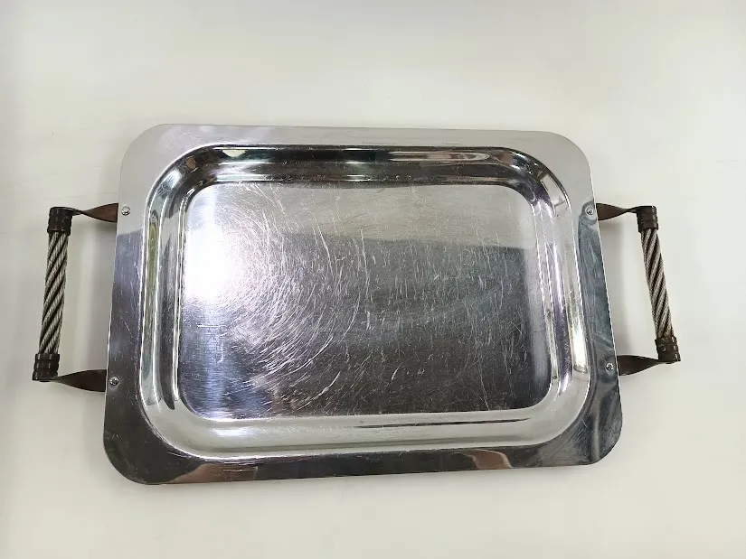 BANDEJA RECT. ACERO INOXIDABLE. CON ASAS "BAI350 "  35 X 25  CM