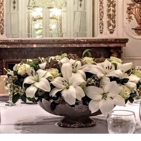 CENTRO DE MESA  PLATA ANTIQUE XL "QUEEN"  60 x 30 x 15 cm alto