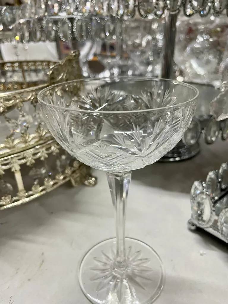 COPA CHAMPAGNE M.ANTONIETA ALTA TALLADA - "FLOR" - 16 CM