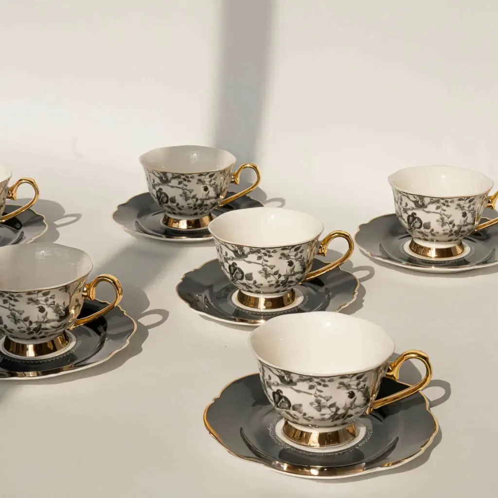 Taza Te Porcelana “Noir Garden” 