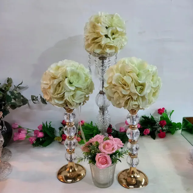 ESFERA  DE FLORES  NATURAL Diam 18 cm