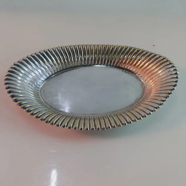 CENTRO PLATA OVAL - BORDE ACANALADO  CPO 04 (26 X 17)
