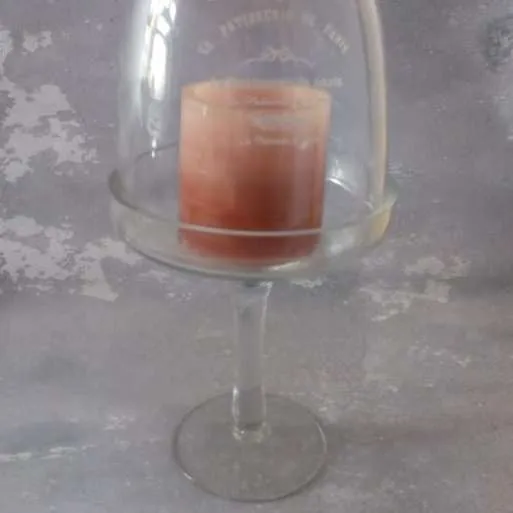 Campanas Cristal- c/Pie Patisserie Chica  Alto 33  x 14 cm (CC012)