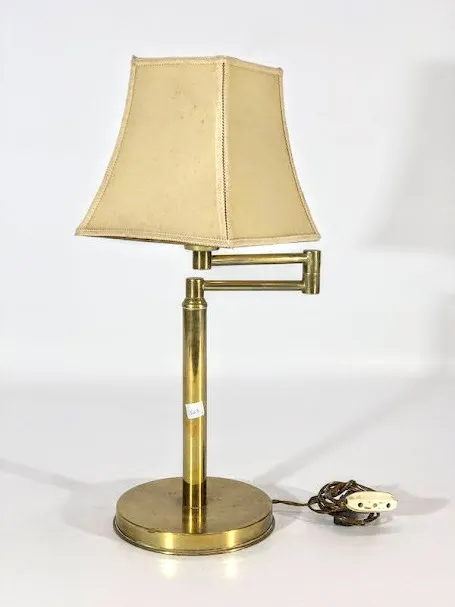 LAMPARA DE ESCRITORIO CON BRAZO ARTICUADO EN BRONCE  " LBART"