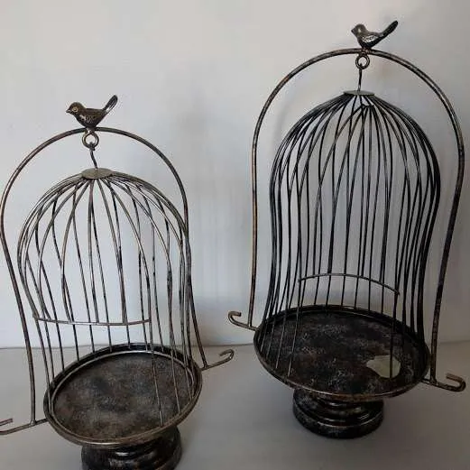 JAULA  PAJARITO  PELTRE  CHICA  DIAM 20  X  48 ALT