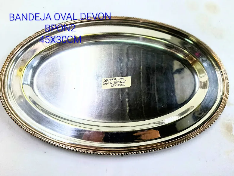 BANDEJA PLATA OVAL DEVON "BPON2" 45X30 CM