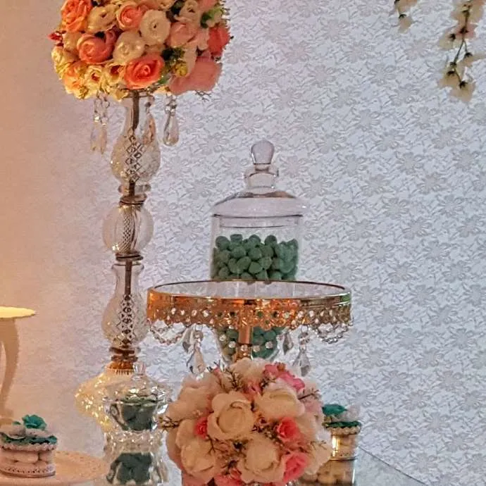 Candelabro  Cristal "DIAMANTE"  X 1 vela - 60 cm 