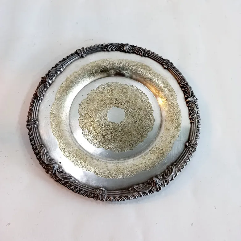 BANDEJA PLATA ANTIQUE  "BPA 12 "  Diam 18 CM