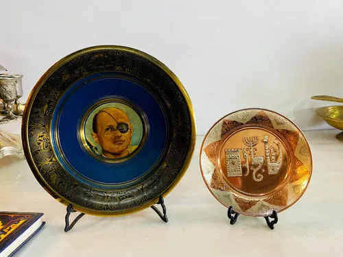 PLATO DECORATIVO  METAL PESAJ  DIAM 16 CM