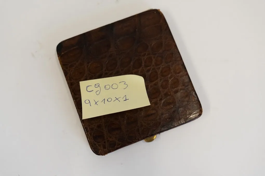 CIGARRERA CUERO CROCO CG003 9 X 10 X 1 CM 