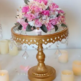 PIE DE TORTA "ORO REAL" REDONDO MEDIANO Diam.23 Alt.22 (CO002)