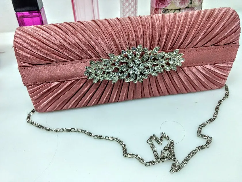 CARTERADE FIESTA ROSA CON BROCHE STRASS