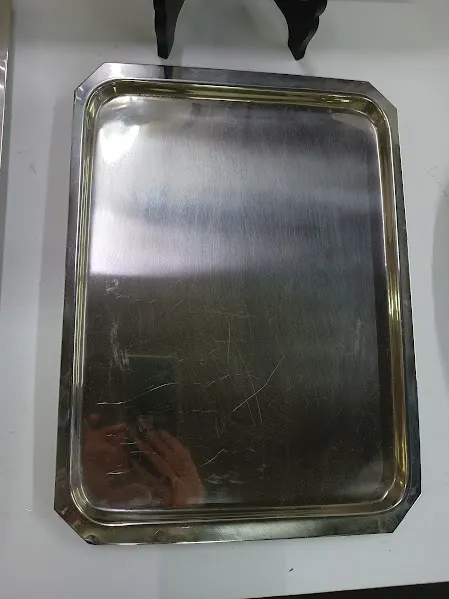 BANDEJA RECT ACERO INOX.   BAI 03- 38 X 28