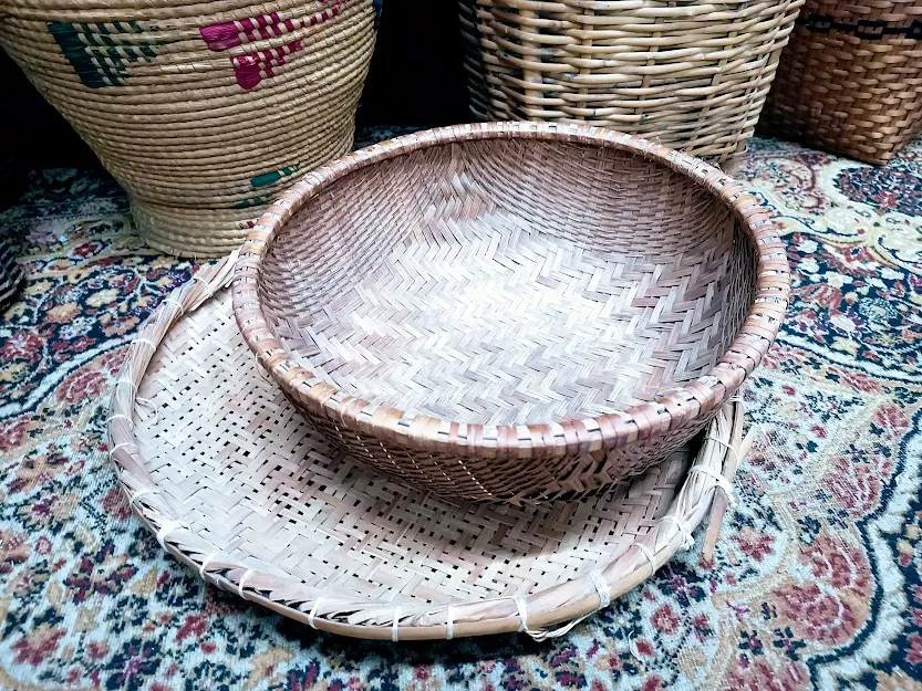 CANASTA CUENCO DE MIMBRE  .Diam- 28 cm