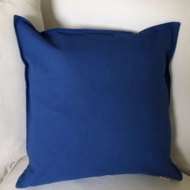 ALMOHADON-ALGODON AZUL MARINO 40X40