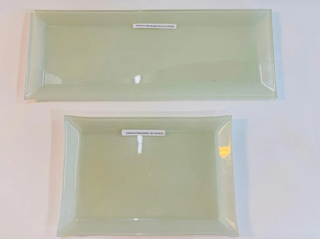 BANDEJA VITREA BLANCO PERLA 35x21 cm (SBP03)