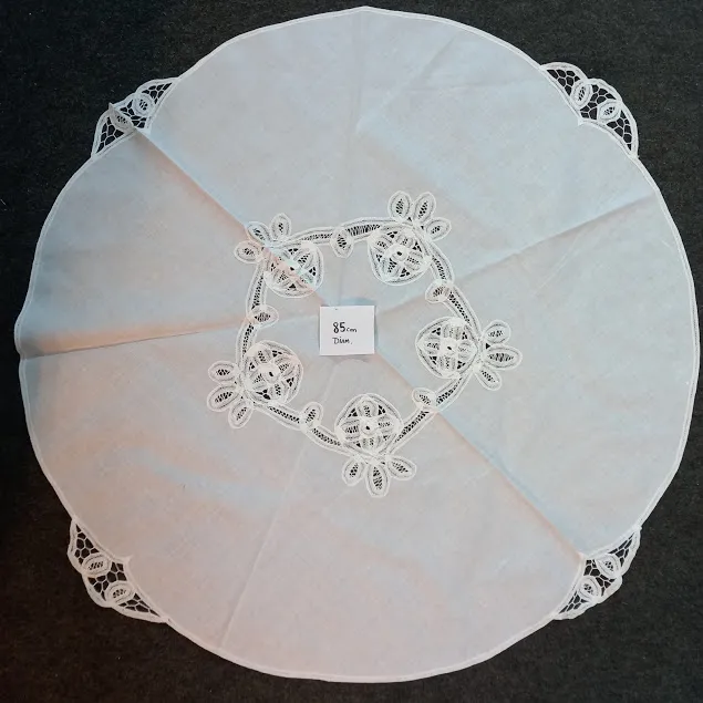 CARPETITA  REDONDA  BLANCO  85 CM