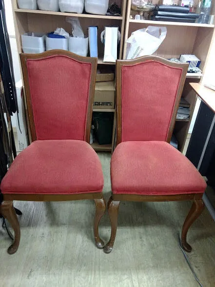 SILLA TAPIZADA CHENIL ROJO LADRILLO 2 UNID.