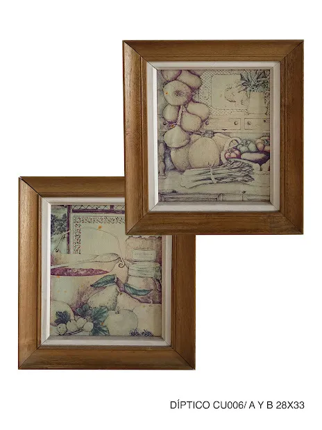 CUADROS DIPTICOS CU006 A Y B  28 X 33 CM