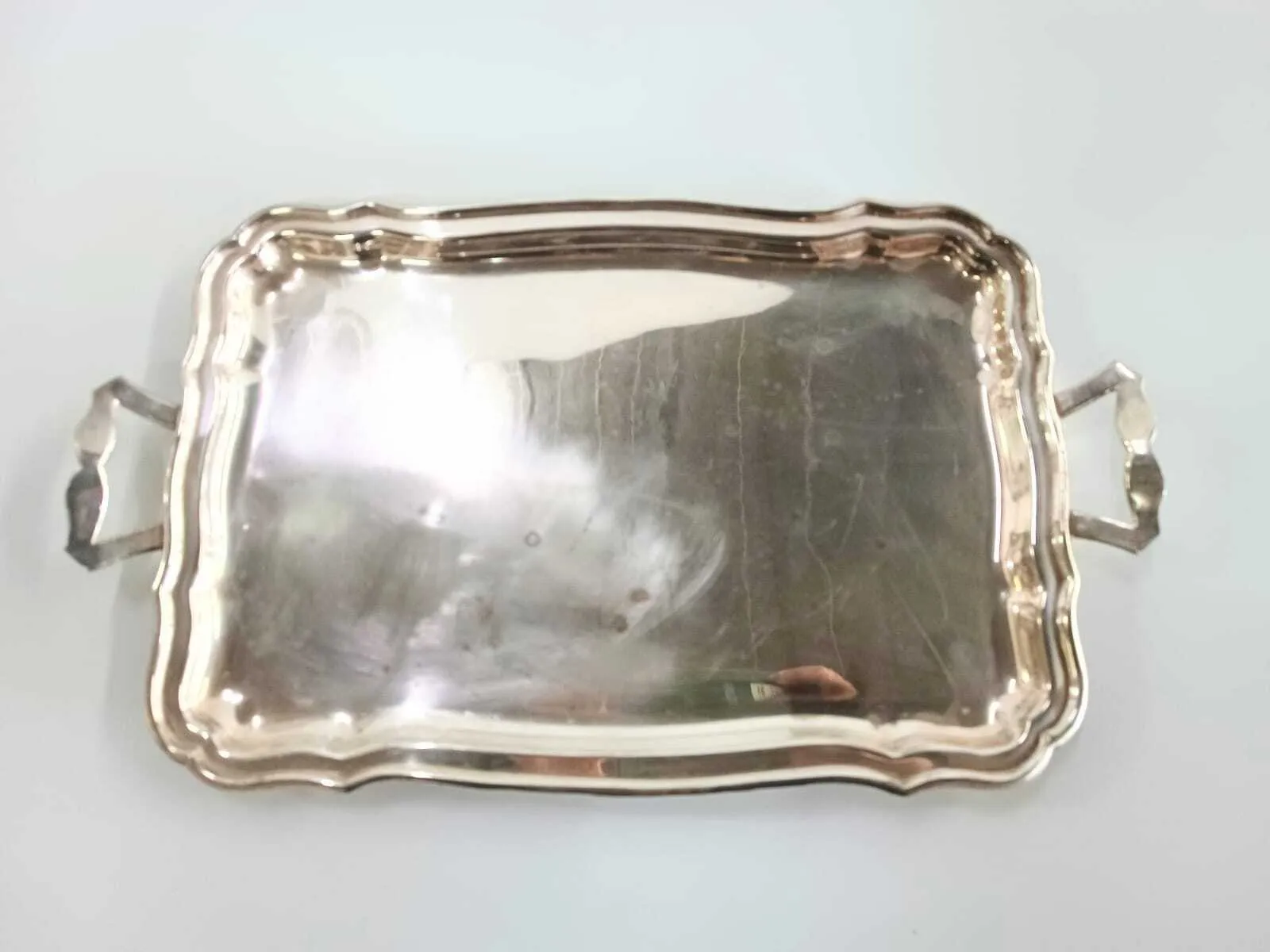 BANDEJA PLATA RECTANGULAR CON ASAS  "BPR43"  43 X 25 CM 