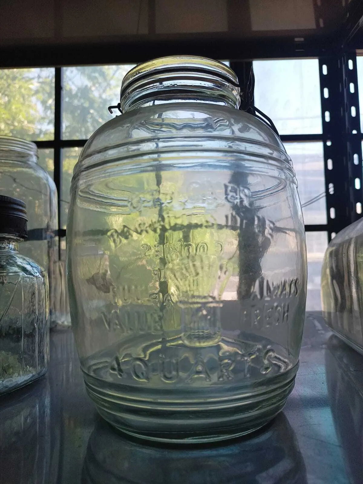 FRASCOS DE VIDRIO TRANSPARENTE  "CRAKERS " SIN TAPA 