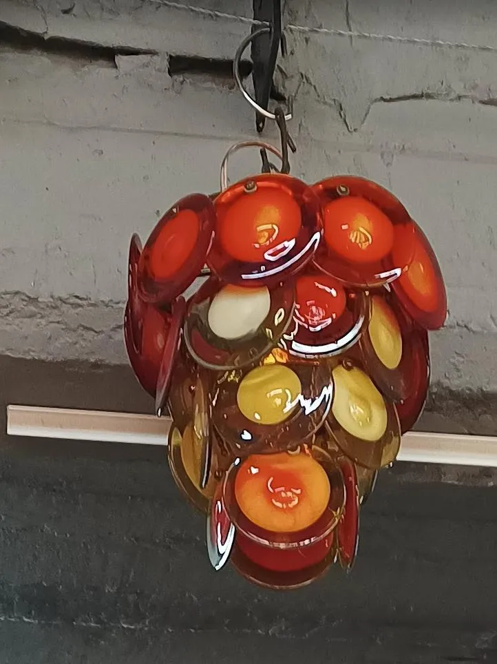 ARAÑA DE CRISTAL MURANO TRICOLOR : Med 15 x  18 cm