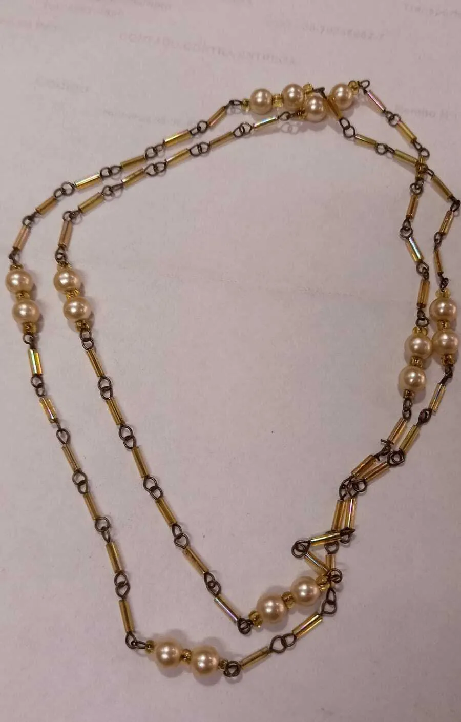 COLLAR CANUTILLO  Y PERLAS