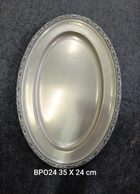 BANDEJA DE PLATA OVAL "BPO24" - 35 X 24 CM