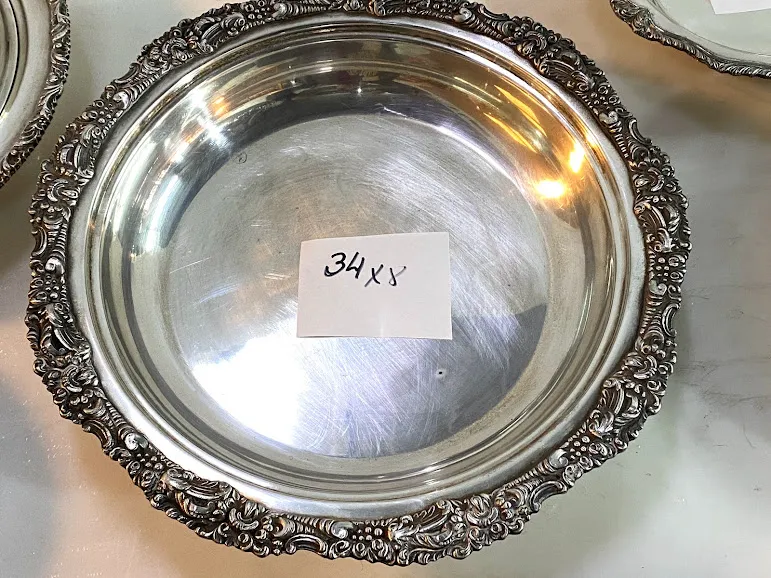 GUISERA PLATA ANTIQUE CON TAPA  GPA  01 diam.34 cm