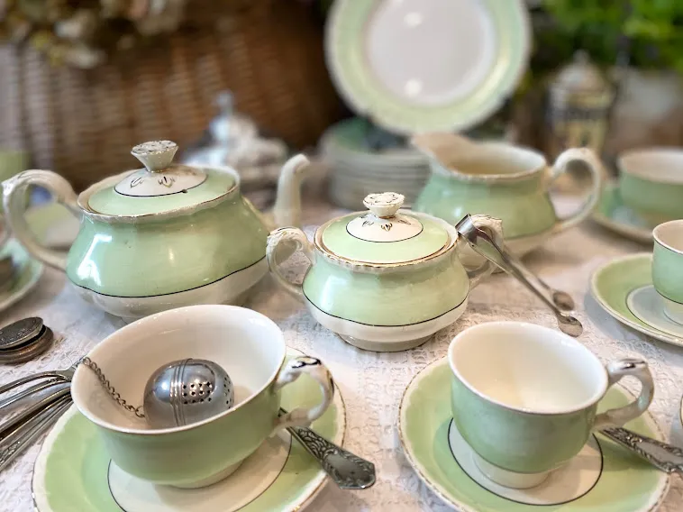 LECHERA PORCELANA INGLESA VERDE GRINDLEY