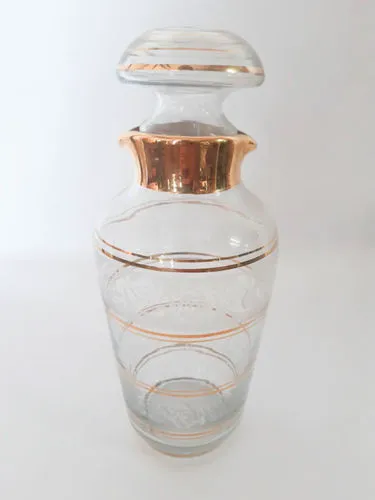 BOTELLON CRISTAL Y ORO ALT 25CM (BOT05)