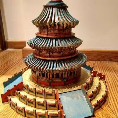 TEMPLO DEL CIELO PEKIN CHINA .Base: 28 cm - Alt 30 cm